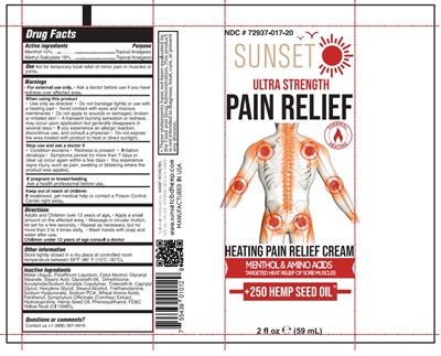 Heating Pain Relief Cream (Sunset Heating Pain Relief Cream 2 Oz Tube)